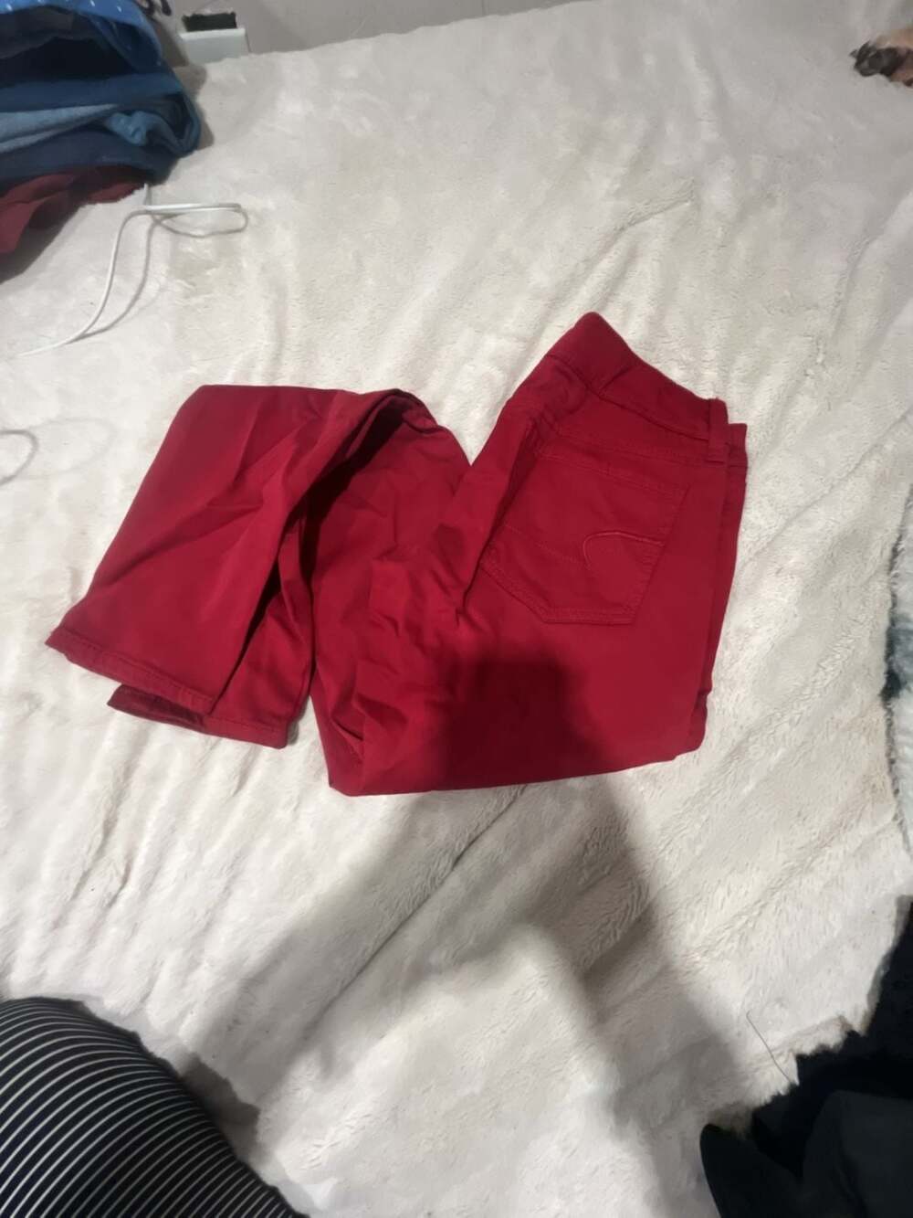 American Eagle Jeggings Super Stretch Size 2 Red Pants